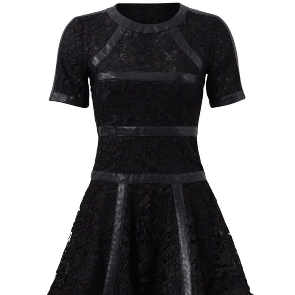 The Kooples lace and leather dress size 4 - Picture 5 of 8